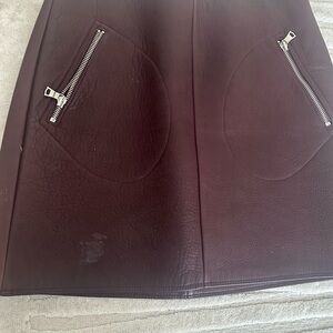 GAP Dark Brown Leather Mini Skirt